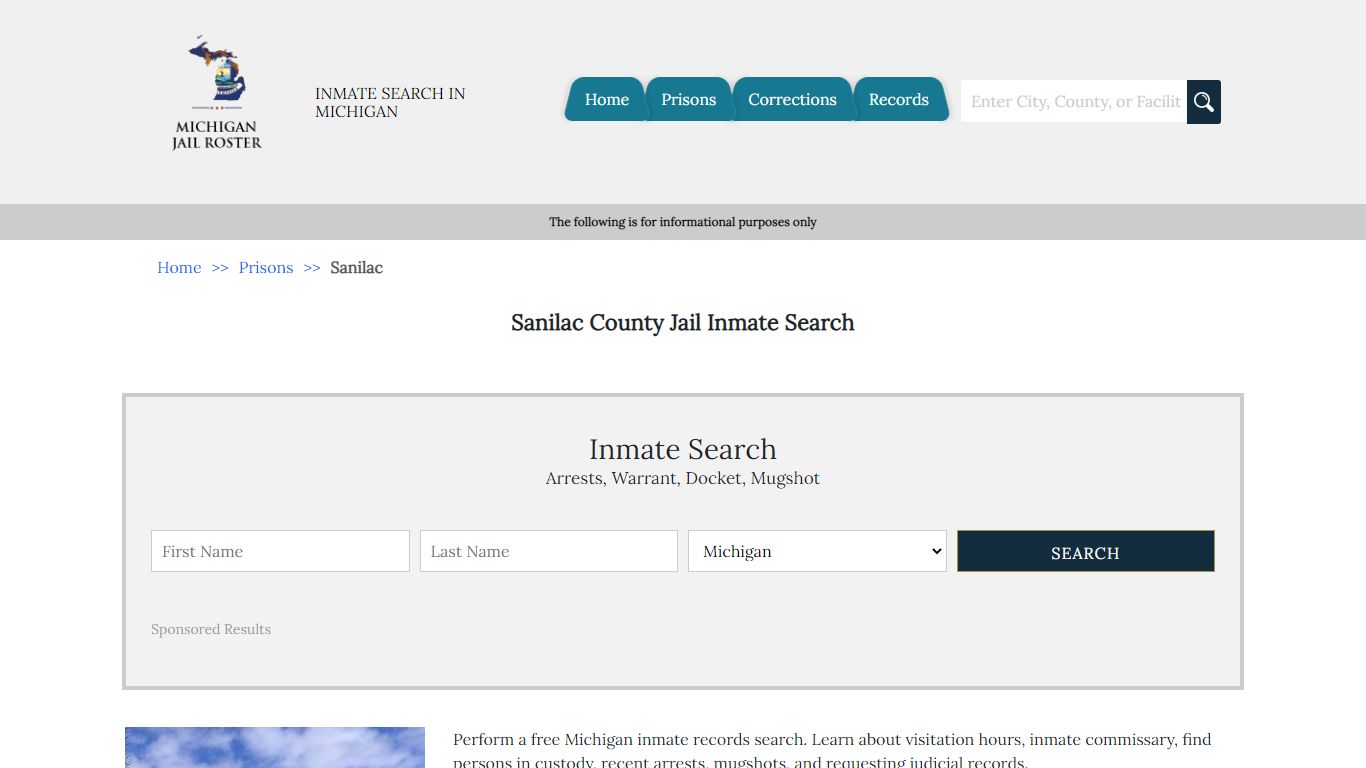 Sanilac County Jail Inmate Search | Michigan Jail Roster