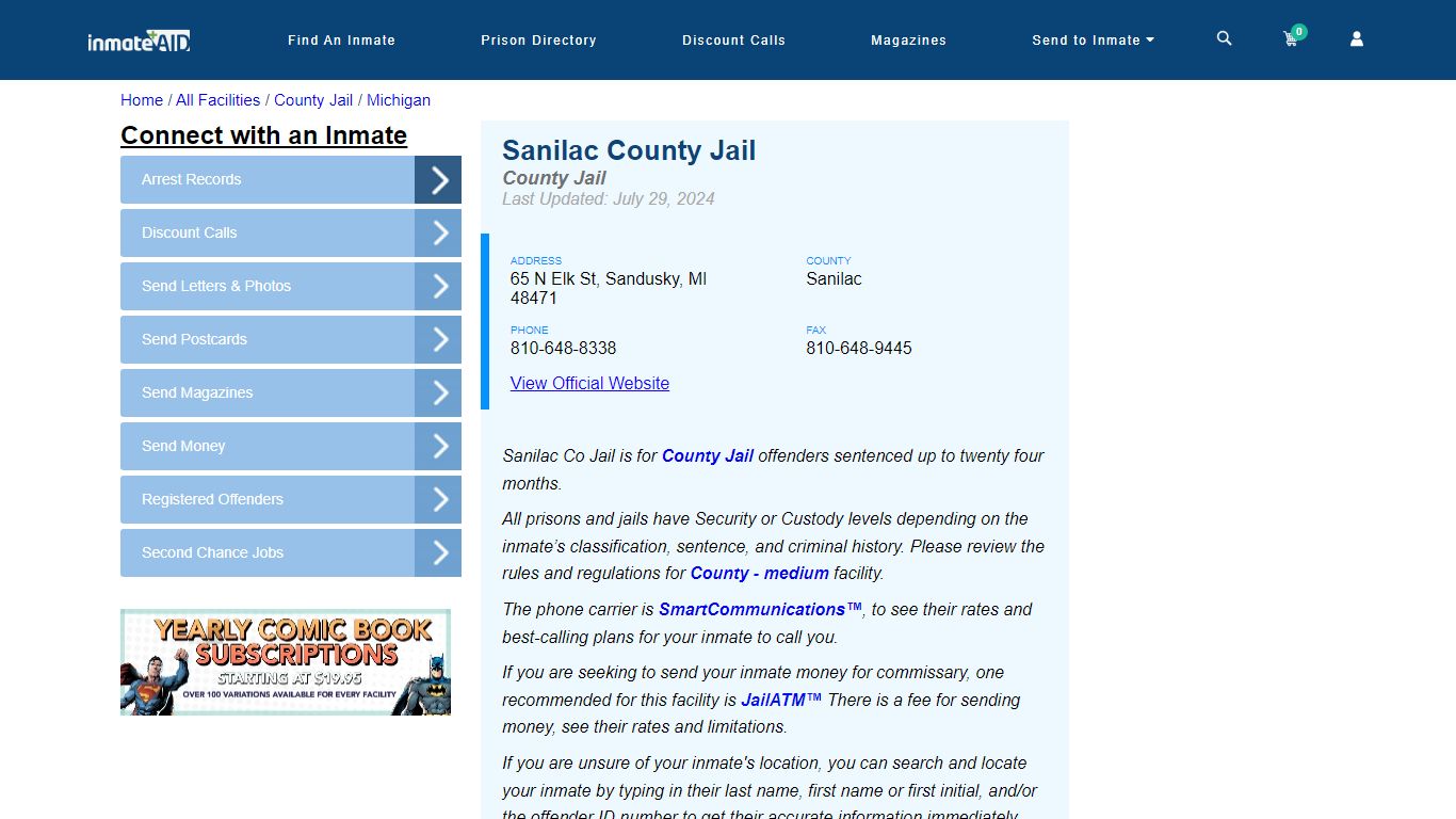 Sanilac County Jail - Inmate Locator